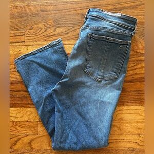 Rag & Bone Nina High Rise Ankle Flare Jeans in Gravel Light Wash Denim Size 32